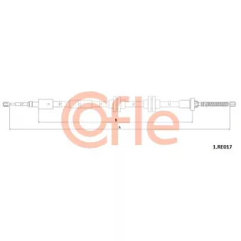 Tirette à câble, frein de stationnement COFLE 92.1.RE017