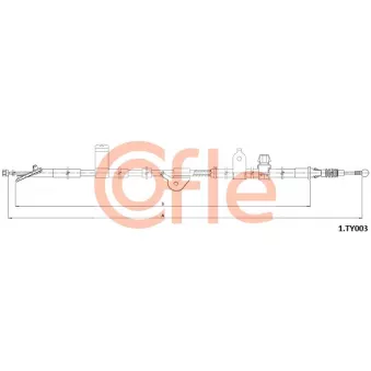 Tirette à câble, frein de stationnement COFLE 92.1.TY003