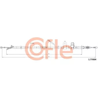 Tirette à câble, frein de stationnement COFLE 92.1.TY004