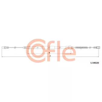 Tirette à câble, frein de stationnement COFLE