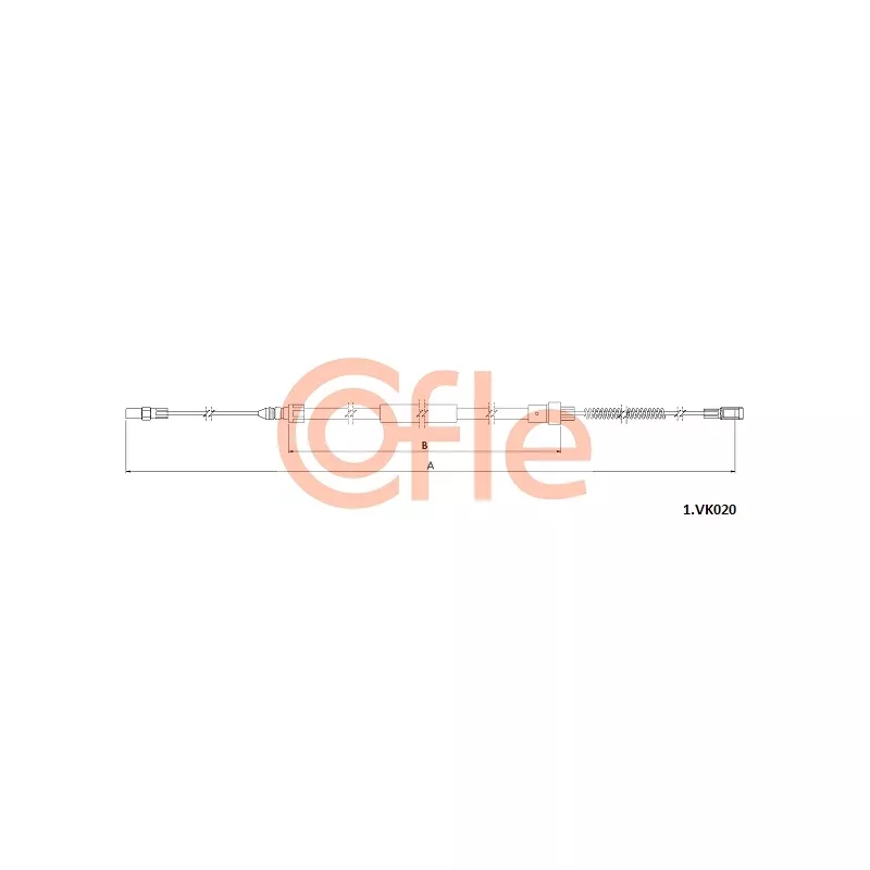 Tirette à câble, frein de stationnement COFLE 92.1.VK020
