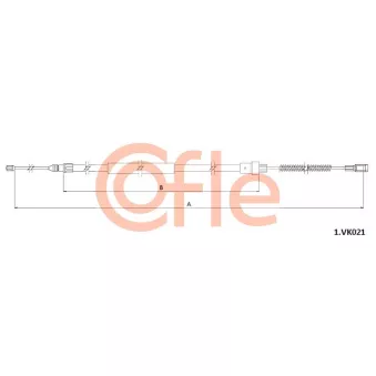 Tirette à câble, frein de stationnement COFLE