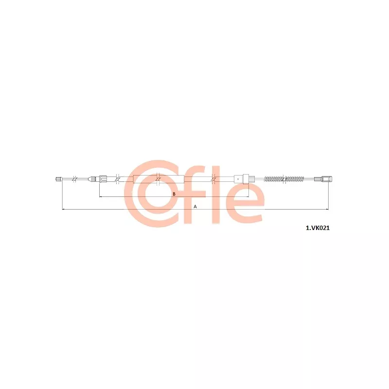 Tirette à câble, frein de stationnement COFLE 92.1.VK021