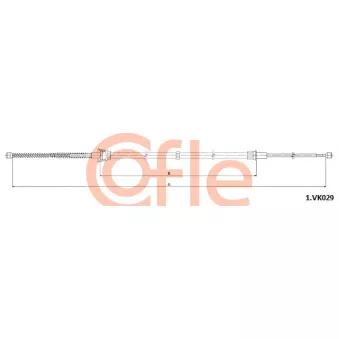 Tirette à câble, frein de stationnement COFLE 92.1.VK029