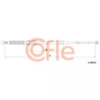 Tirette à câble, frein de stationnement COFLE 92.1.VK032