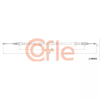 Tirette à câble, frein de stationnement COFLE 92.1.VK033