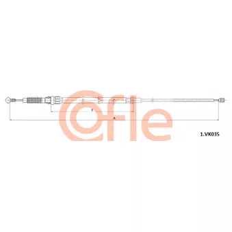 Tirette à câble, frein de stationnement COFLE 92.1.VK035