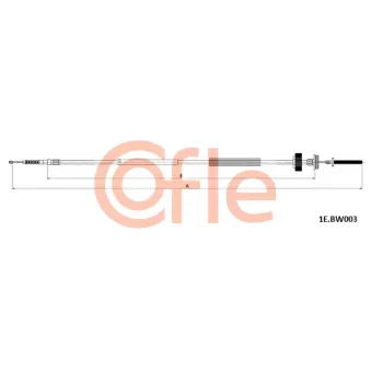Tirette à câble, frein de stationnement COFLE 92.1E.BW003