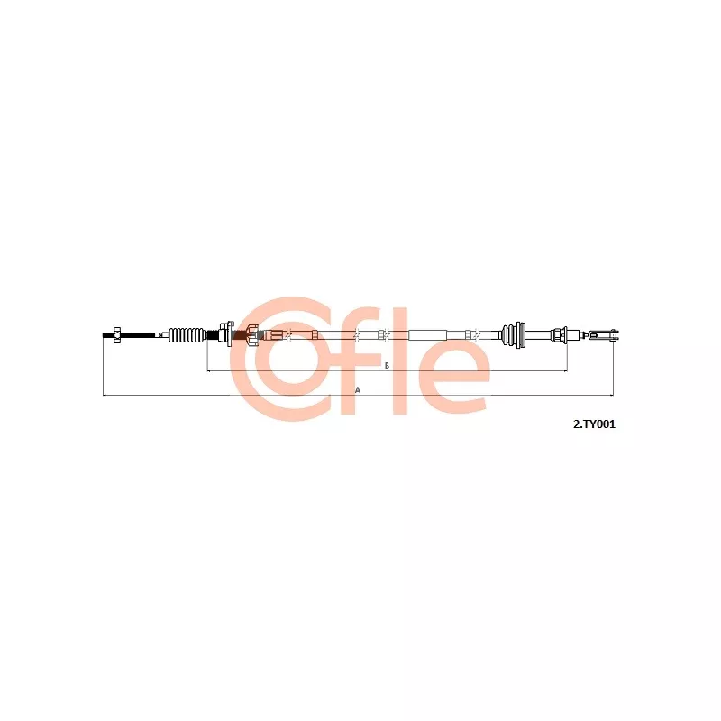 Tirette à câble, commande d'embrayage COFLE 92.2.TY001