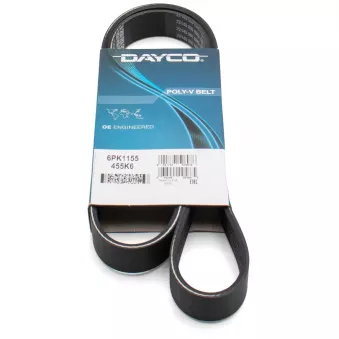 Courroie trapézoïdale à nervures DAYCO 6PK1155
