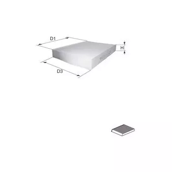 Filtre, air de l'habitacle MOTRIO 8660003084