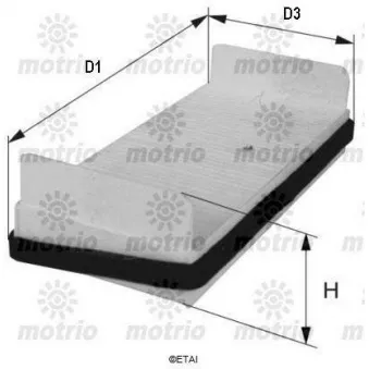 Filtre, air de l'habitacle MOTRIO 8671004560