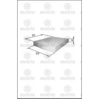 Filtre, air de l'habitacle MOTRIO 8671012063