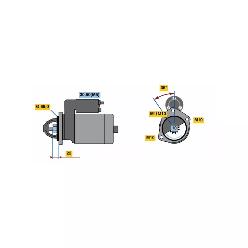 Démarreur BOSCH 0 986 023 870