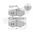 Jeu de 4 plaquettes de frein avant TRUSTING 016.3 - Visuel 2