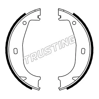Jeu de mâchoires de frein, frein de stationnement TRUSTING 019.026