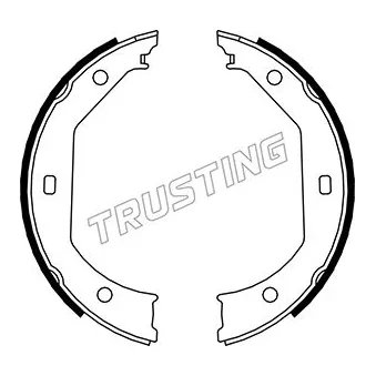 Jeu de mâchoires de frein, frein de stationnement TRUSTING 019.027