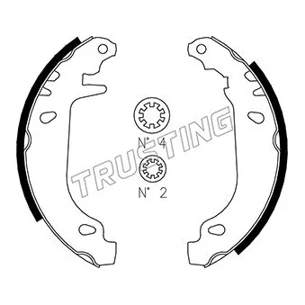 Jeu de mâchoires de frein TRUSTING 022.032