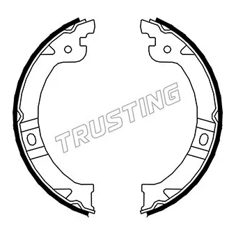 Jeu de mâchoires de frein, frein de stationnement TRUSTING 023.002