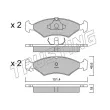 Jeu de 4 plaquettes de frein avant TRUSTING 031.0 - Visuel 1