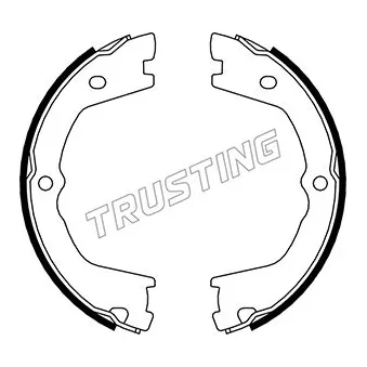 Jeu de mâchoires de frein, frein de stationnement TRUSTING 034.110