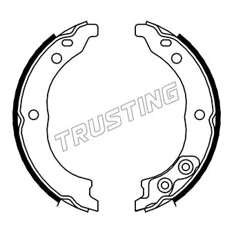 Jeu de mâchoires de frein, frein de stationnement TRUSTING 034.113