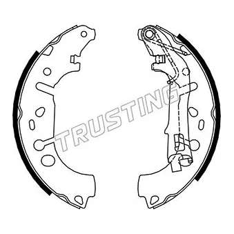Jeu de mâchoires de frein TRUSTING 034.117