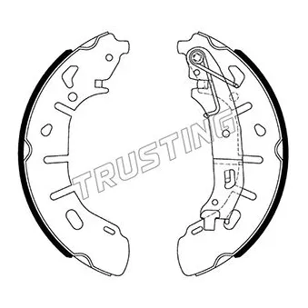 Jeu de mâchoires de frein TRUSTING 034.124