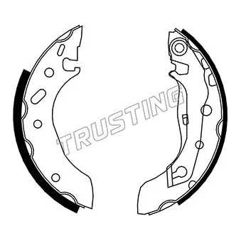Jeu de mâchoires de frein TRUSTING