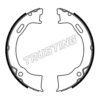 Jeu de mâchoires de frein, frein de stationnement TRUSTING 040.159