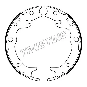 Jeu de mâchoires de frein, frein de stationnement TRUSTING 044.023