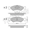 Jeu de 4 plaquettes de frein avant TRUSTING 045.0 - Visuel 1