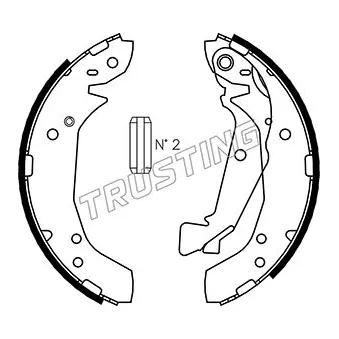 Jeu de mâchoires de frein TRUSTING 046.211