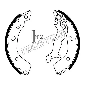Jeu de mâchoires de frein TRUSTING 046.214