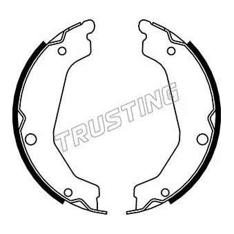 Jeu de mâchoires de frein, frein de stationnement TRUSTING 046.219