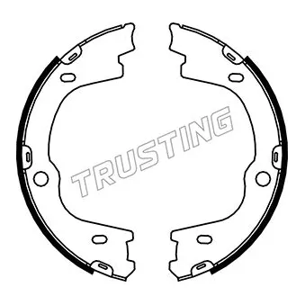 Jeu de mâchoires de frein, frein de stationnement TRUSTING 046.224