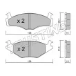 Jeu de 4 plaquettes de frein avant TRUSTING 047.0 - Visuel 1