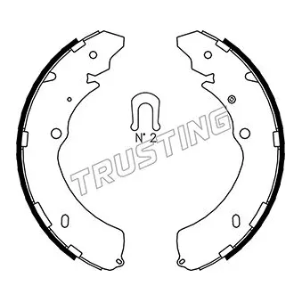 Jeu de mâchoires de frein TRUSTING 047.374