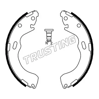 Jeu de mâchoires de frein TRUSTING 049.150