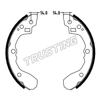 Jeu de mâchoires de frein TRUSTING 049.151