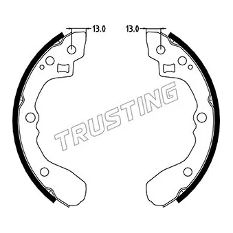 Jeu de mâchoires de frein TRUSTING 049.154