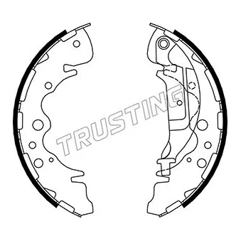Jeu de mâchoires de frein TRUSTING 049.160