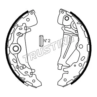 Jeu de mâchoires de frein TRUSTING 049.161