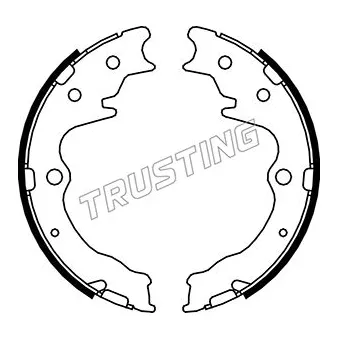 Jeu de mâchoires de frein, frein de stationnement TRUSTING 049.163