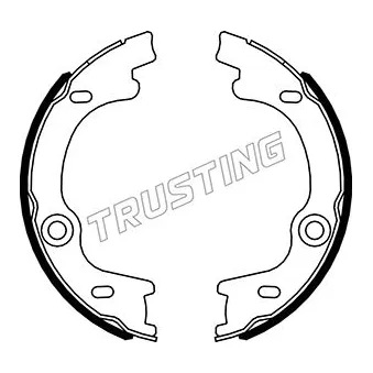 Jeu de mâchoires de frein, frein de stationnement TRUSTING 049.169