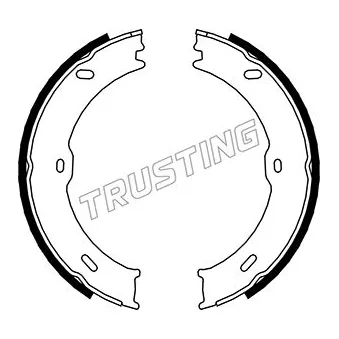 Jeu de mâchoires de frein, frein de stationnement TRUSTING 052.133
