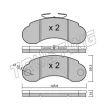Jeu de 4 plaquettes de frein avant TRUSTING 057.0 - Visuel 2
