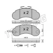 Jeu de 4 plaquettes de frein avant TRUSTING 057.1 - Visuel 1