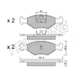 Jeu de 4 plaquettes de frein avant TRUSTING 059.2 - Visuel 1