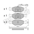 Jeu de 4 plaquettes de frein avant TRUSTING 059.4 - Visuel 1